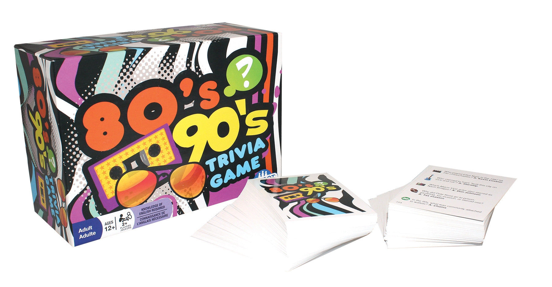 80s & 90s Trivia Card Game