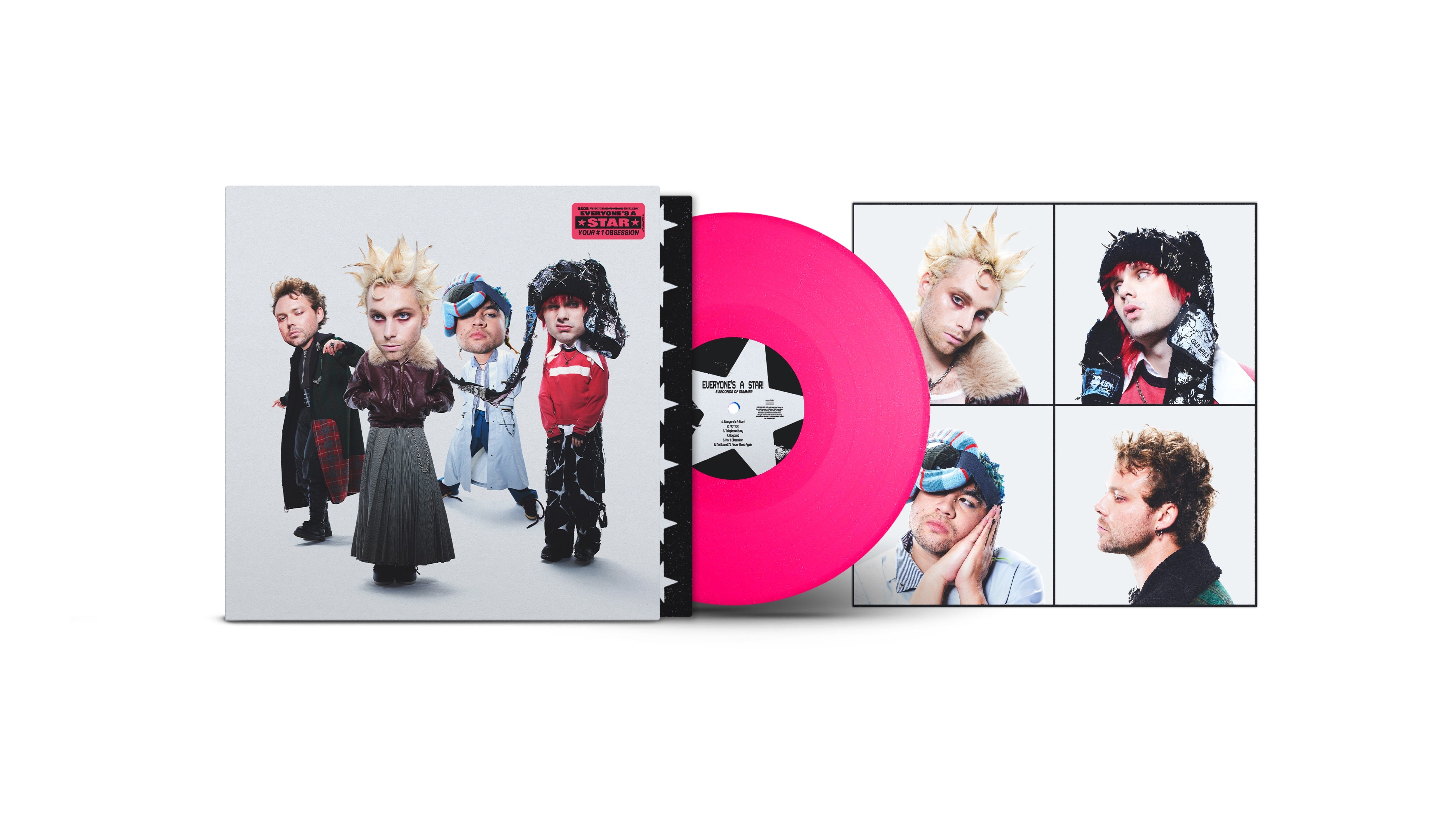 5 Seconds of Summer- Everyone's A Star! [Neon Pink Glitter LP