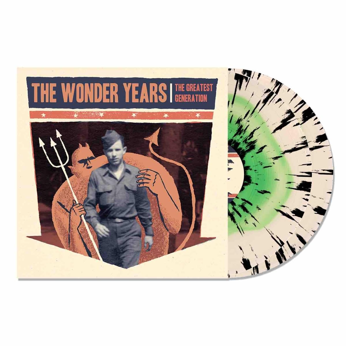 The Wonder Years- The Greatest Generation (Black & White Splatter w/ Green Vinyl)
