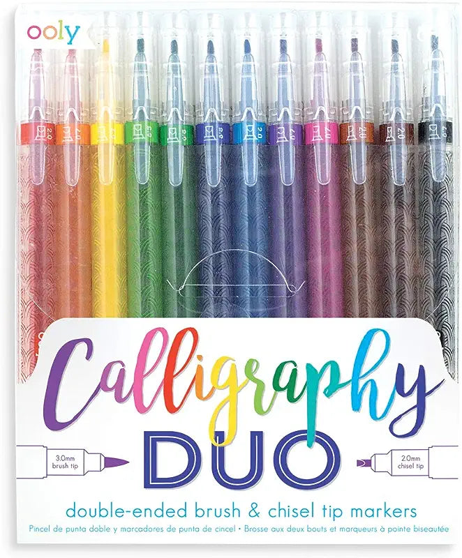 Ooly Calligraphy Duo Double Ended Markers - Set of 12
