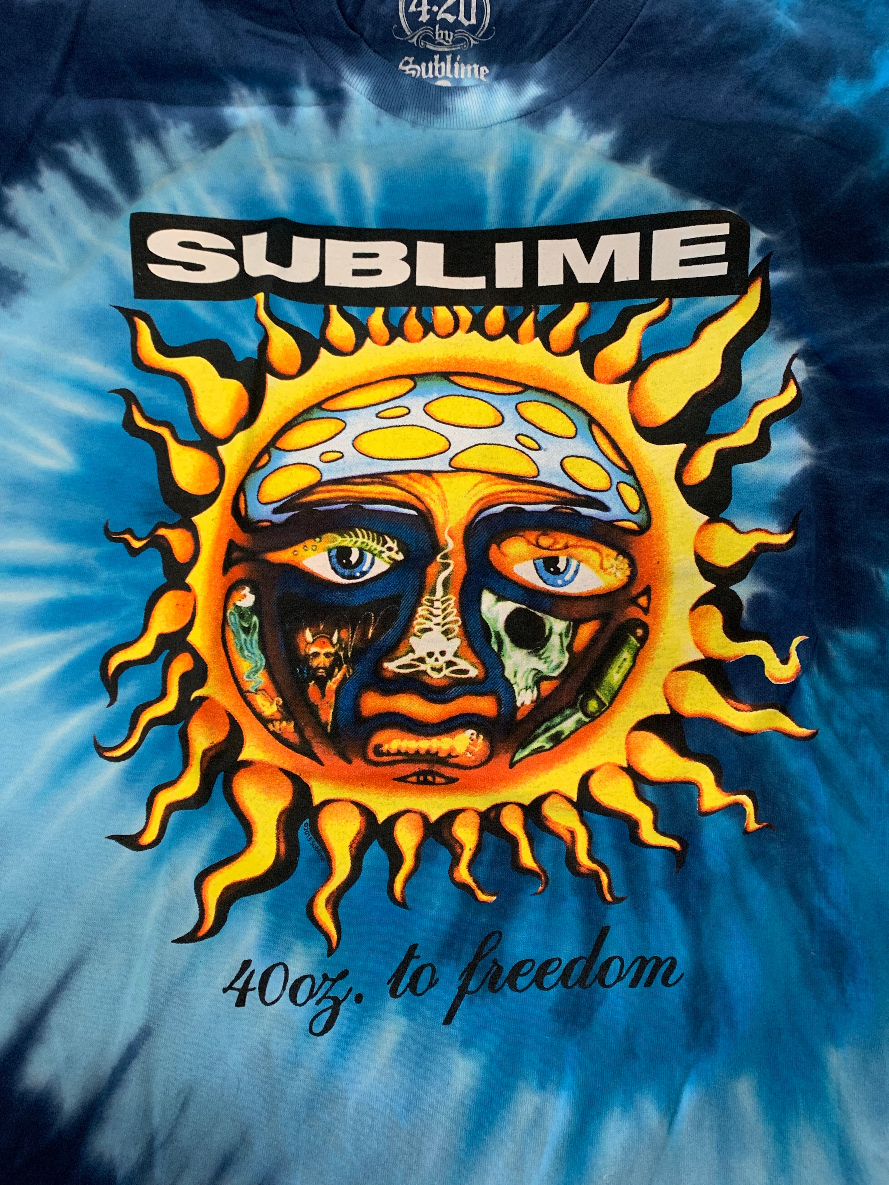 Sublime 40 Oz. Of Freedom Album T-Shirt, Blue Tie Dye, S