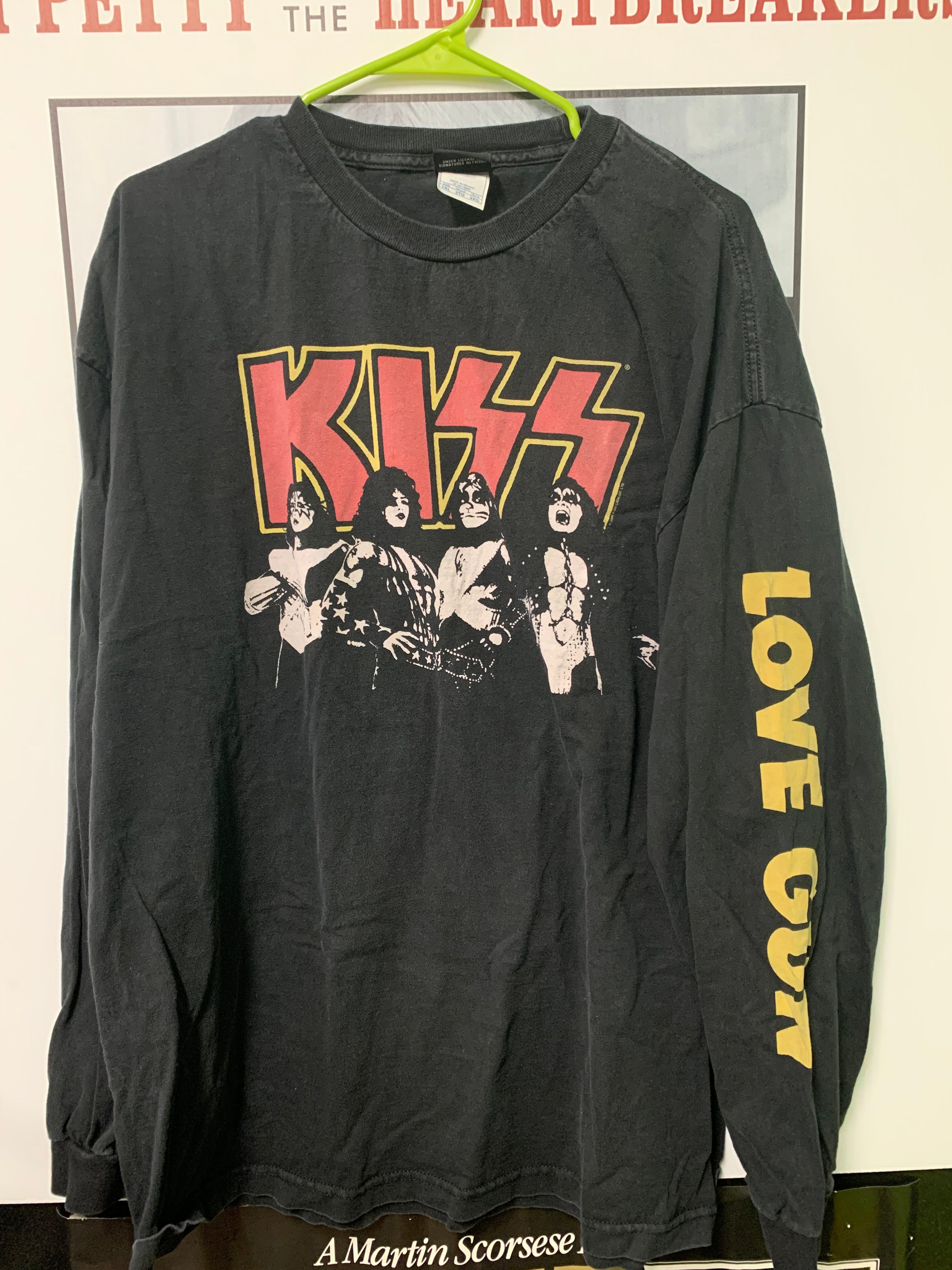 Kiss Love Gun Longsleeve T-Shirt, Black, 2XL