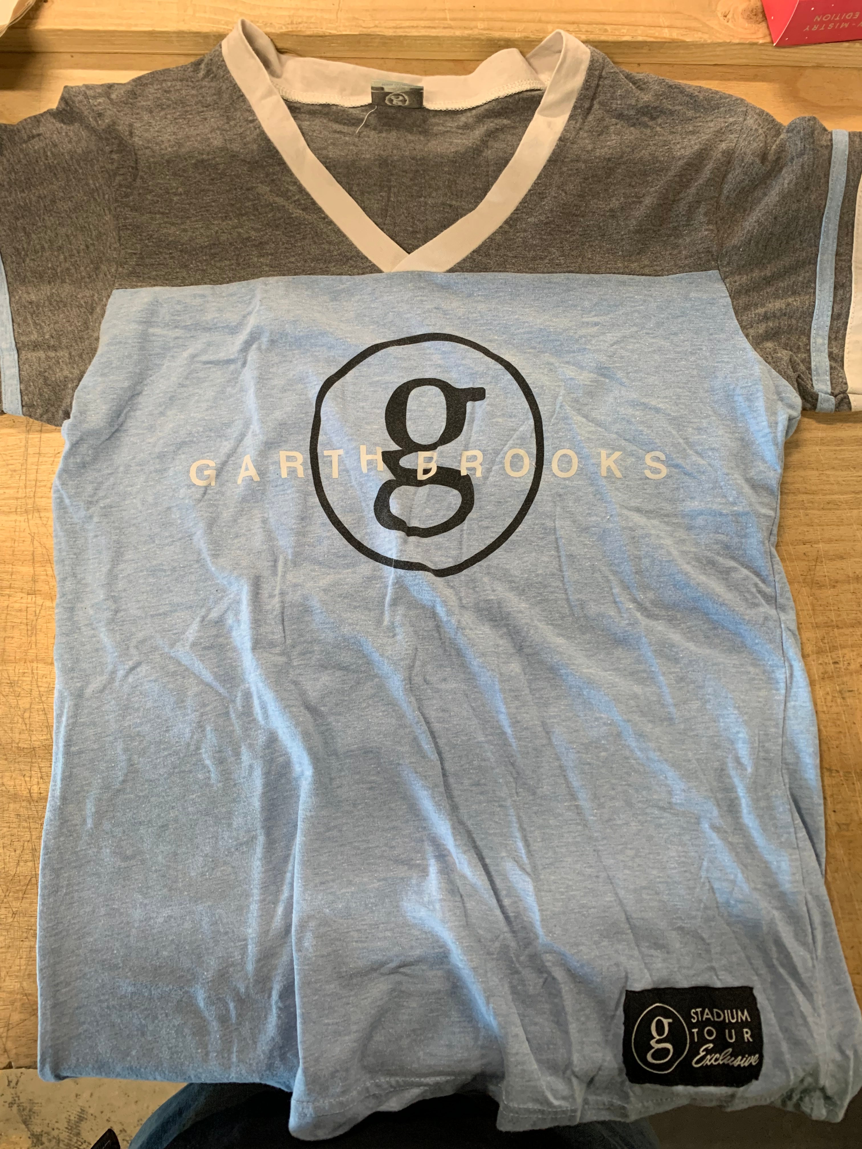 Garth Brooks Stadium Tour Exclusive T-Shirt, Blue/Gray, M