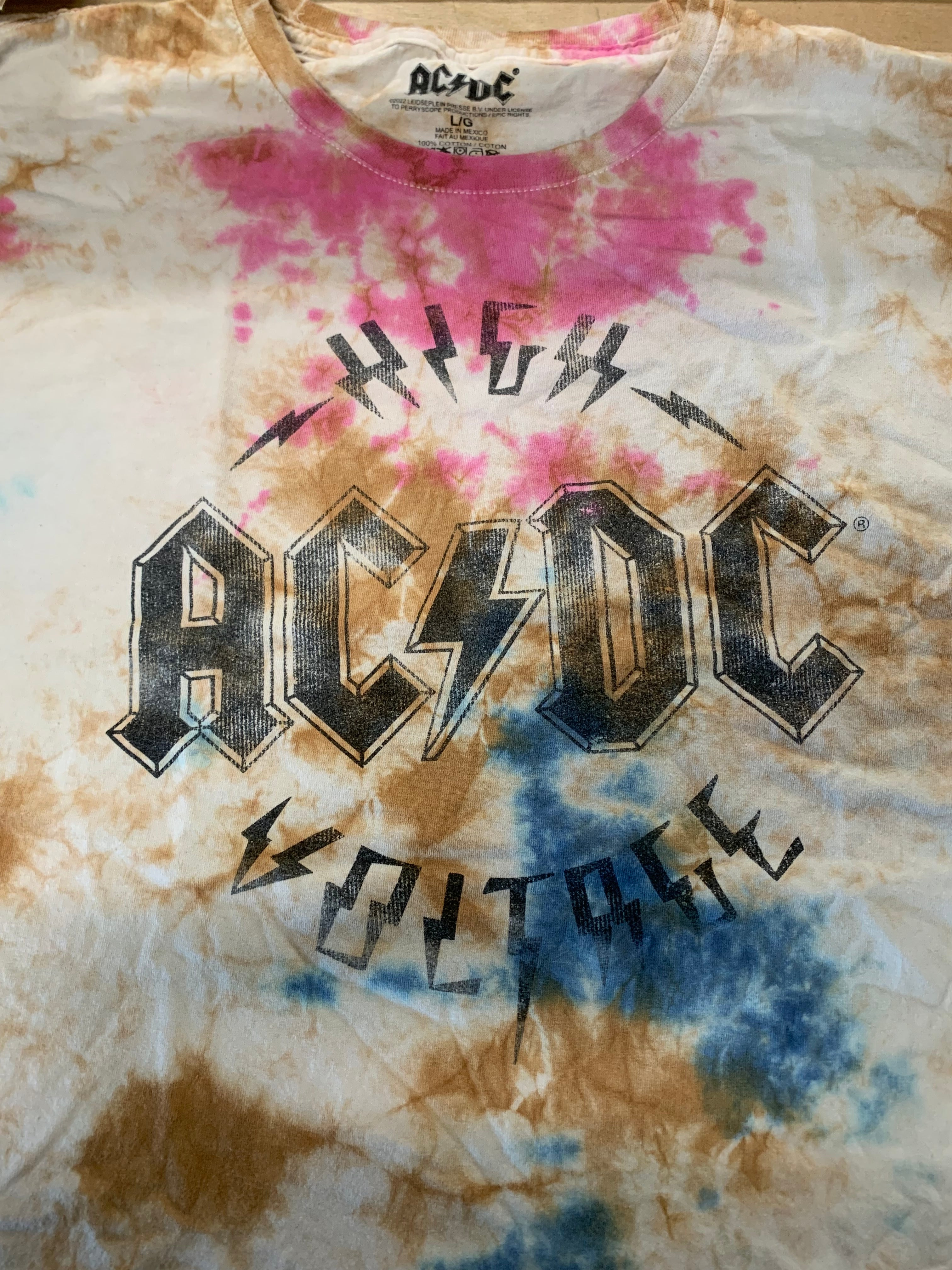 AC/DC High Voltage T-Shirt, Tie Dye, L