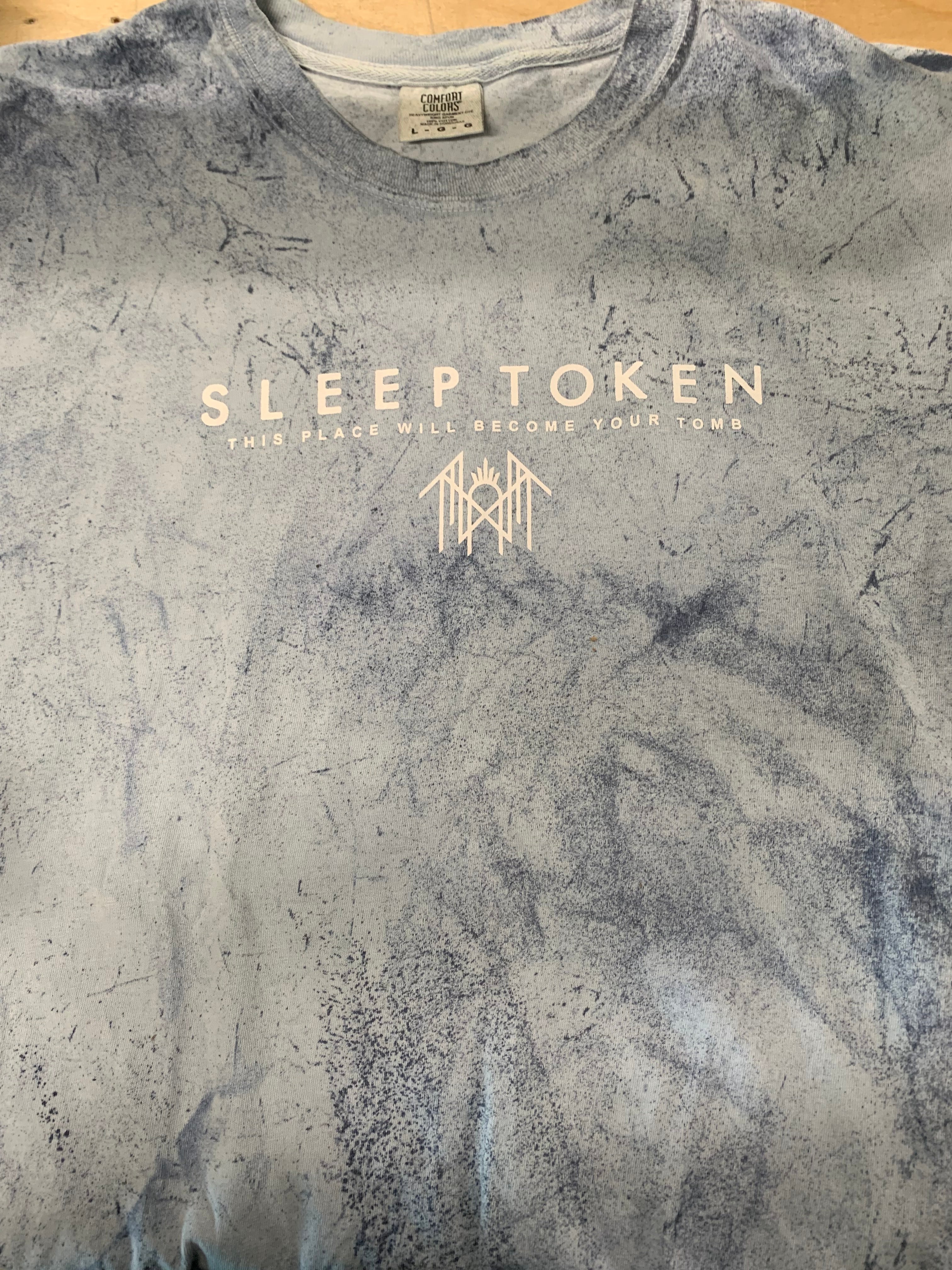 Sleep Token This Place Will Become Your Tomb T-Shirt, Faded Blue, L