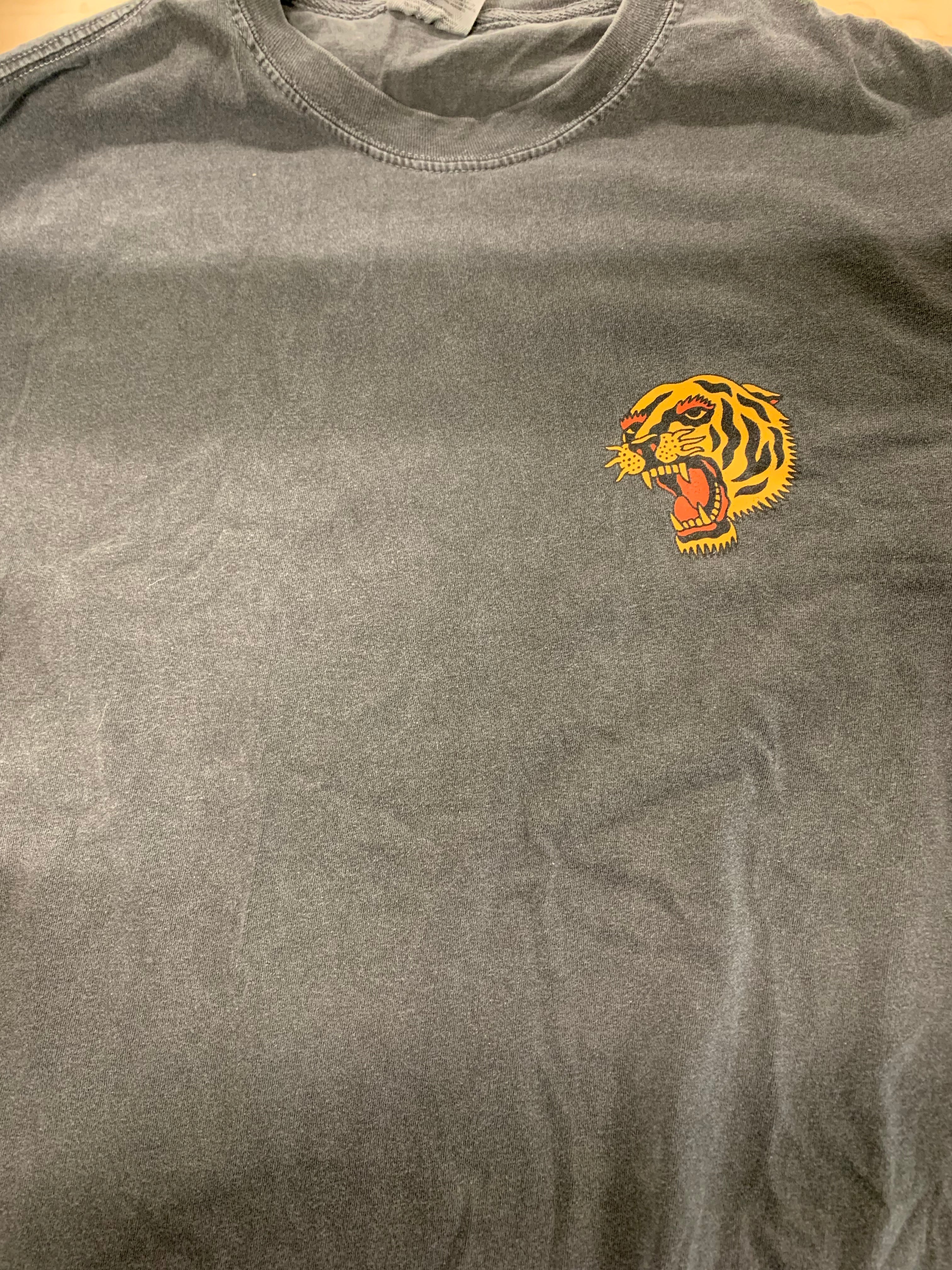 Dashboard Confessional Tiger Logo T-Shirt, Grey, L