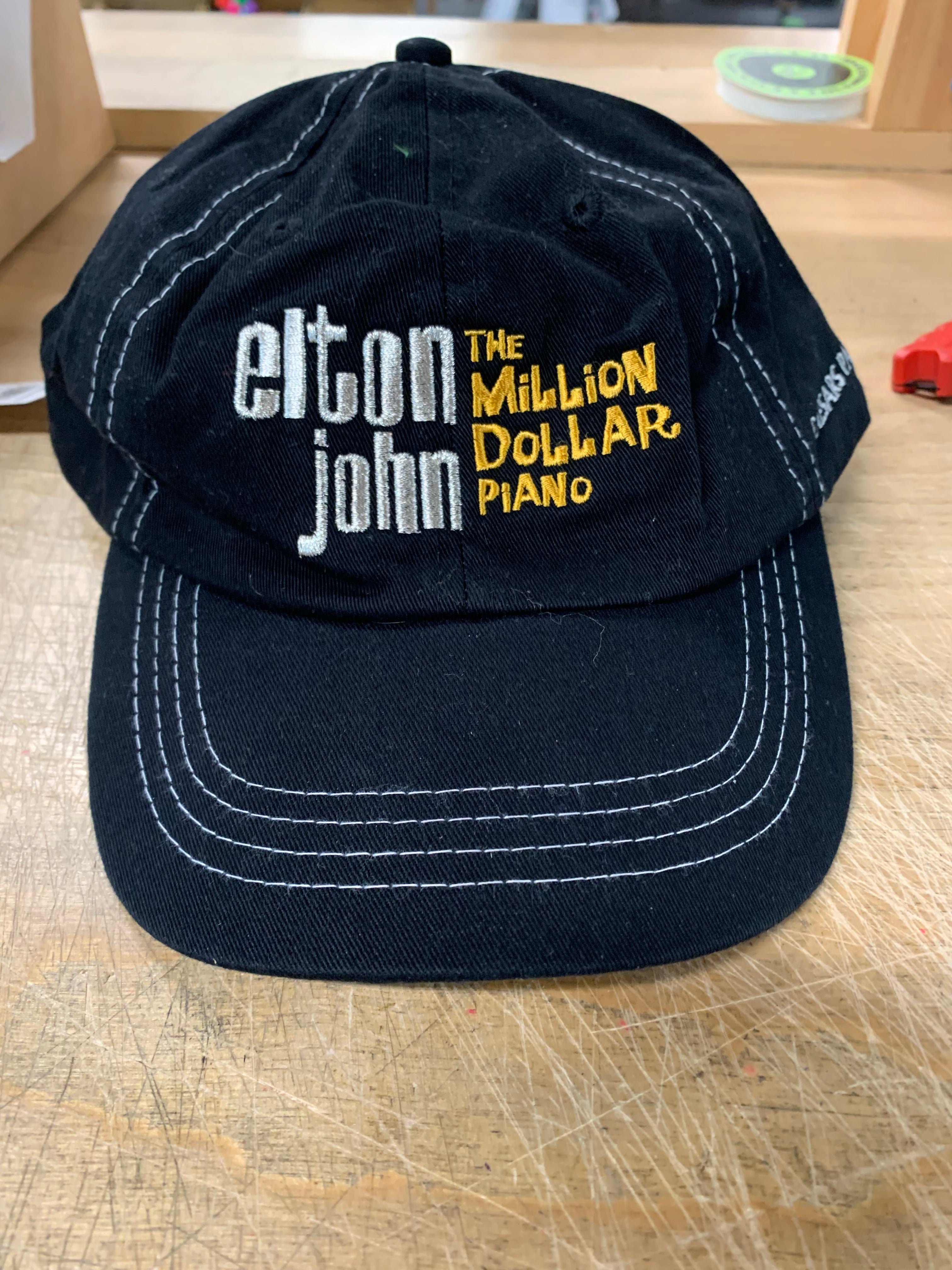 Elton John Million Dollar Piano At Ceasers Palace Baseball Cap, Black, One Size Fits Most