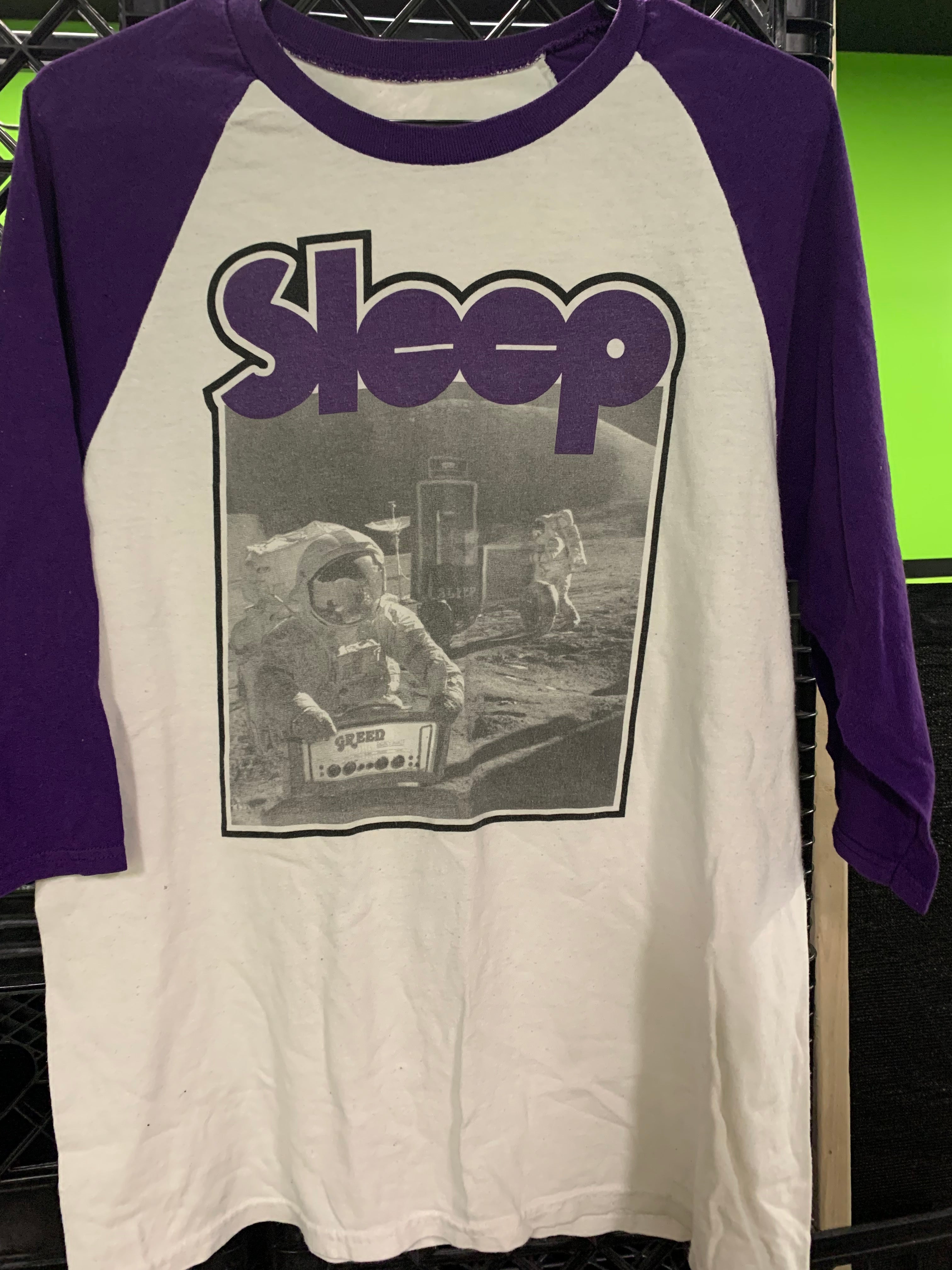 Sleep 1994 Tour Reprint Baseball Tee, White / Purple, M