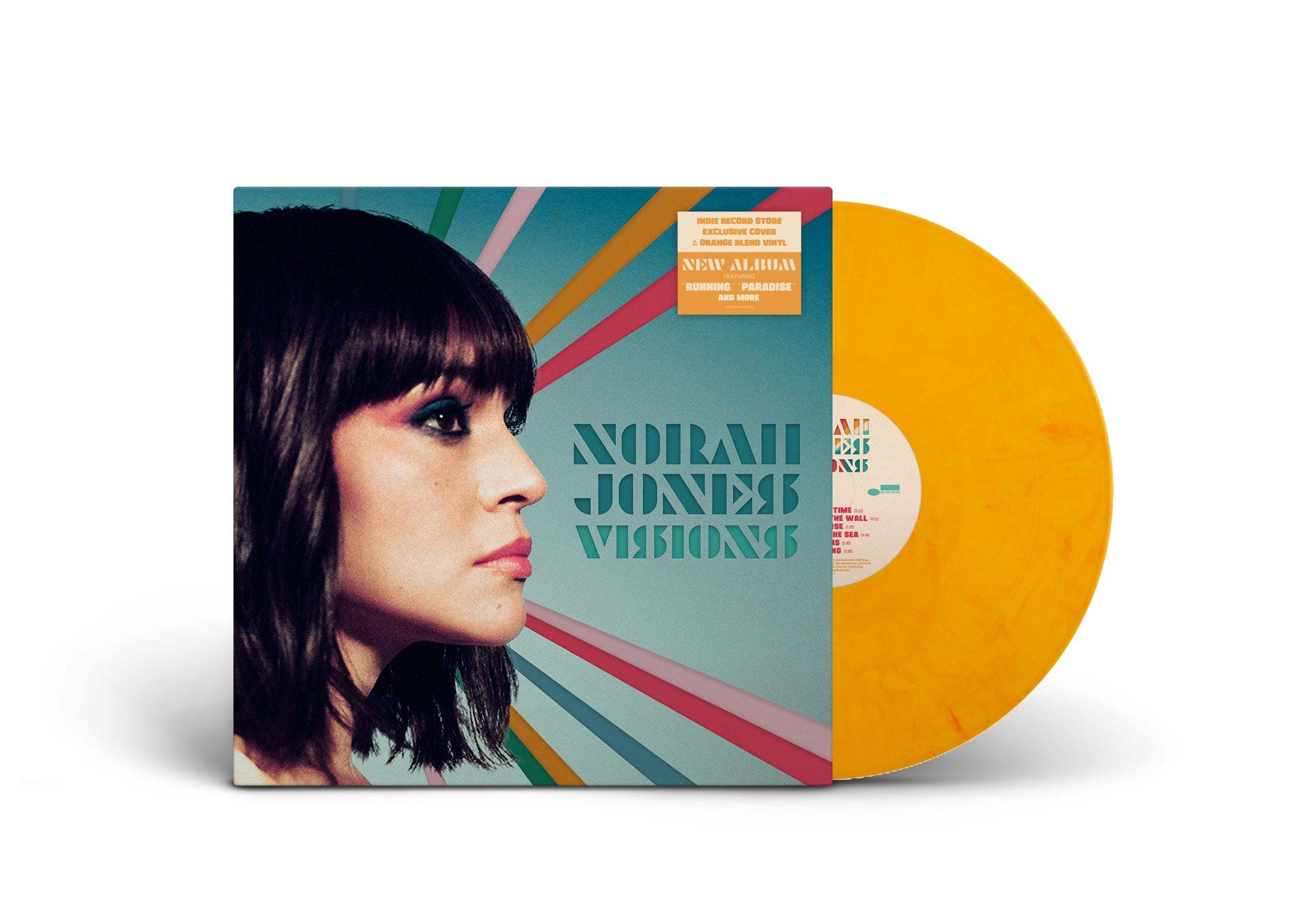 Norah Jones- Visions (AUTOGRAPHED Indie Exclusive Orange Vinyl w/ Alternate Cover)