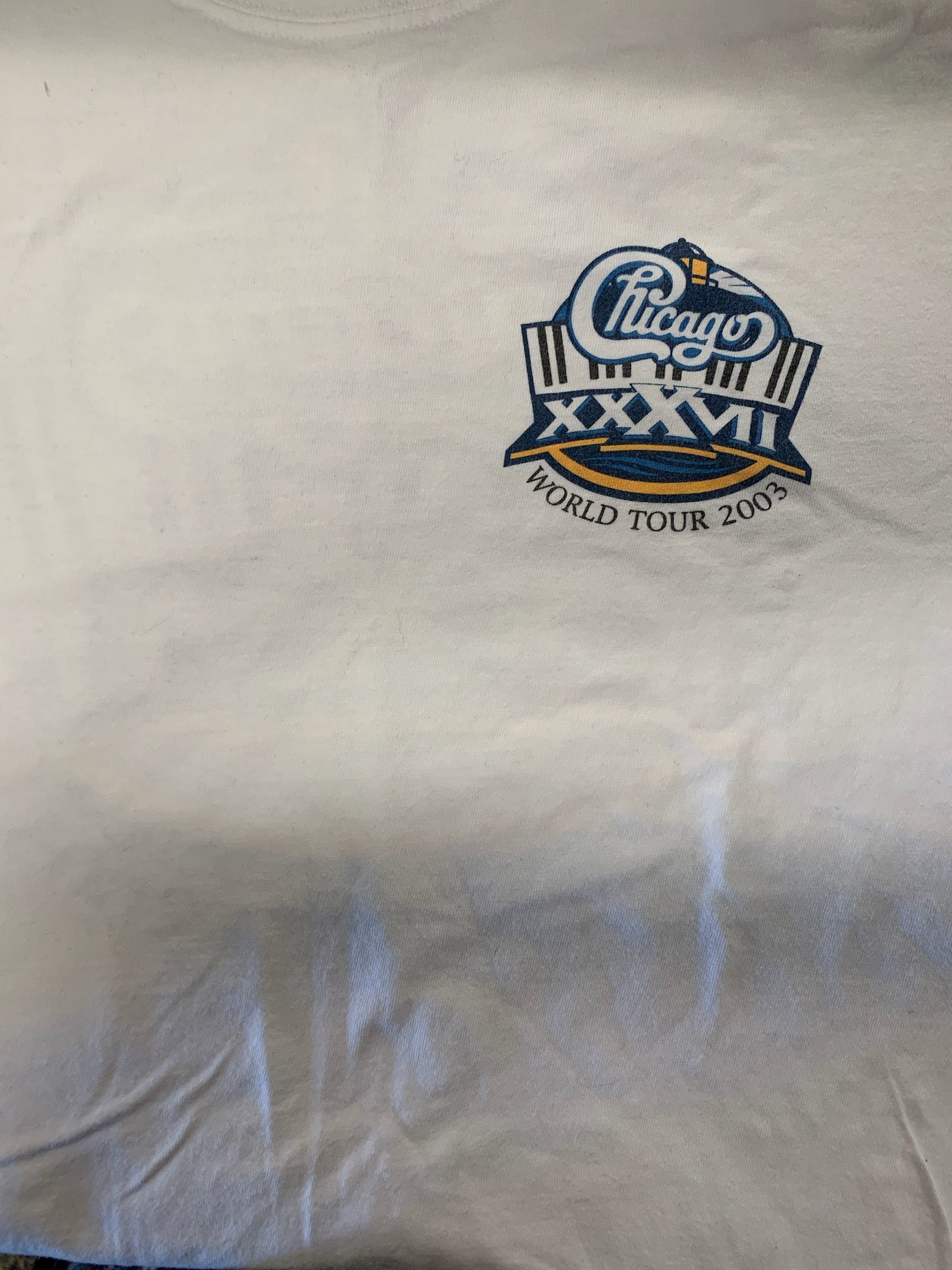 Chicago 2003 World Tour Shirt, White, M
