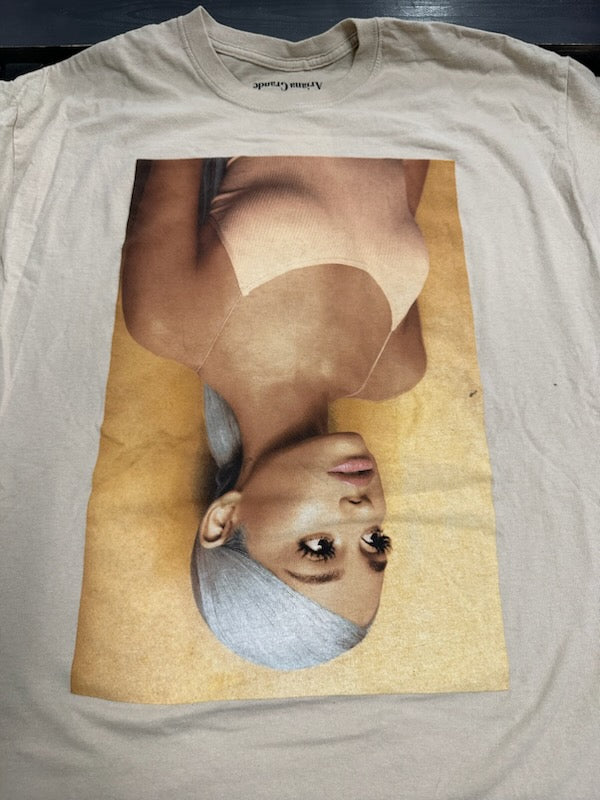 Ariana Grande 2021 Sweetener Album Cover T-Shirt, Tan, XL