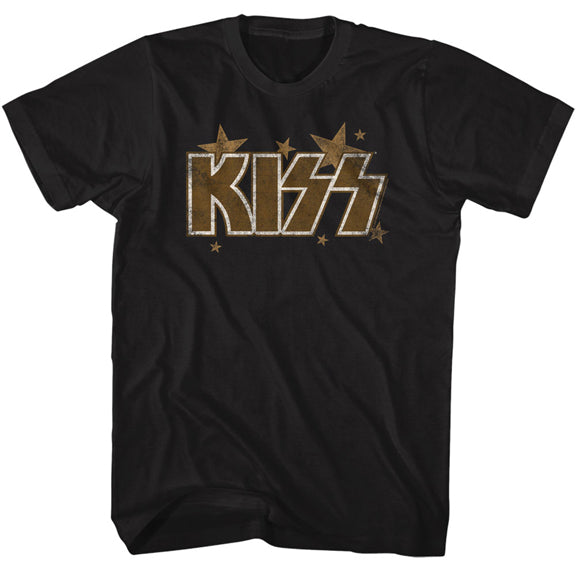 Kiss Stars Black T-Shirt - Darkside Records