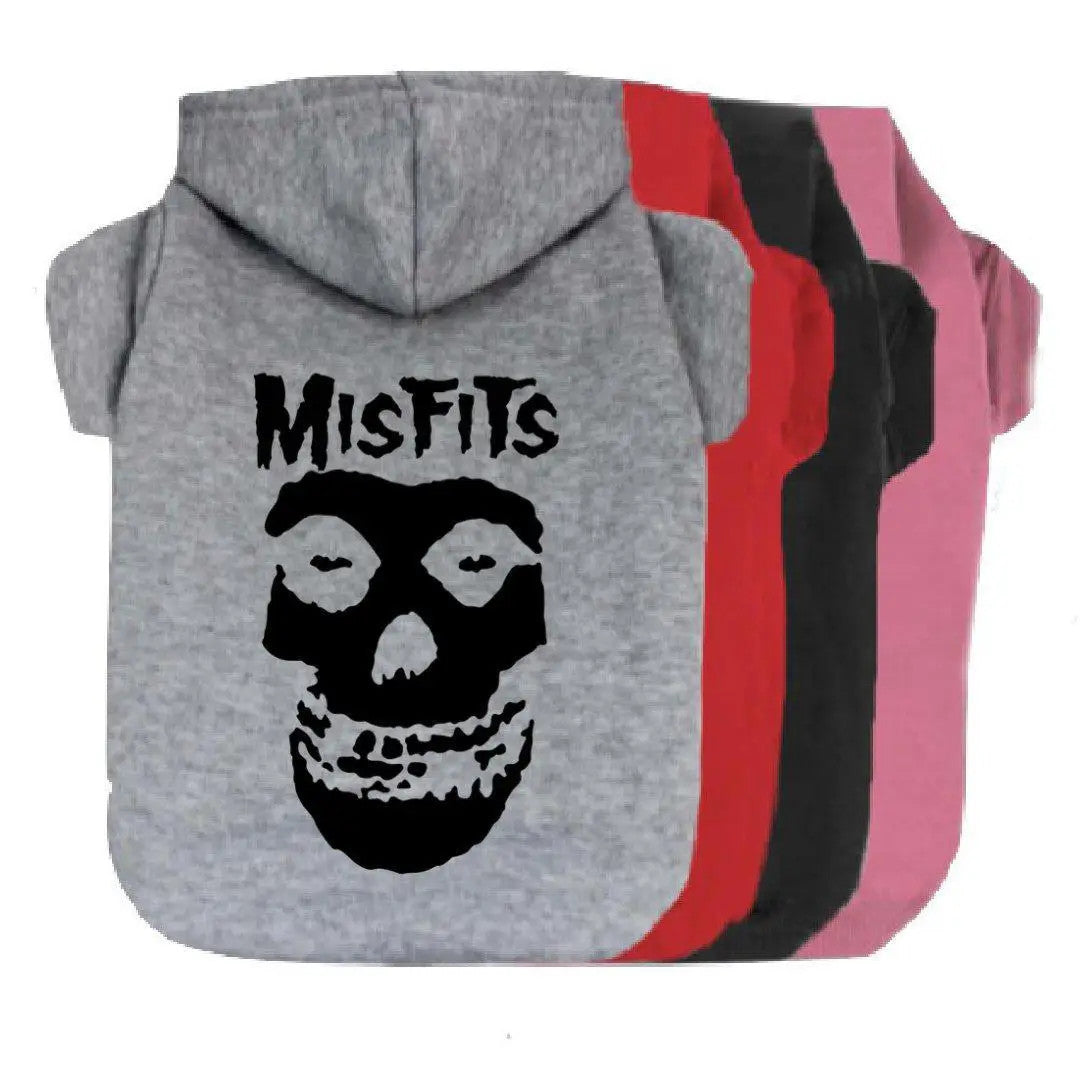 Misfits Dog Hoodie (Red Colored Hoodie)