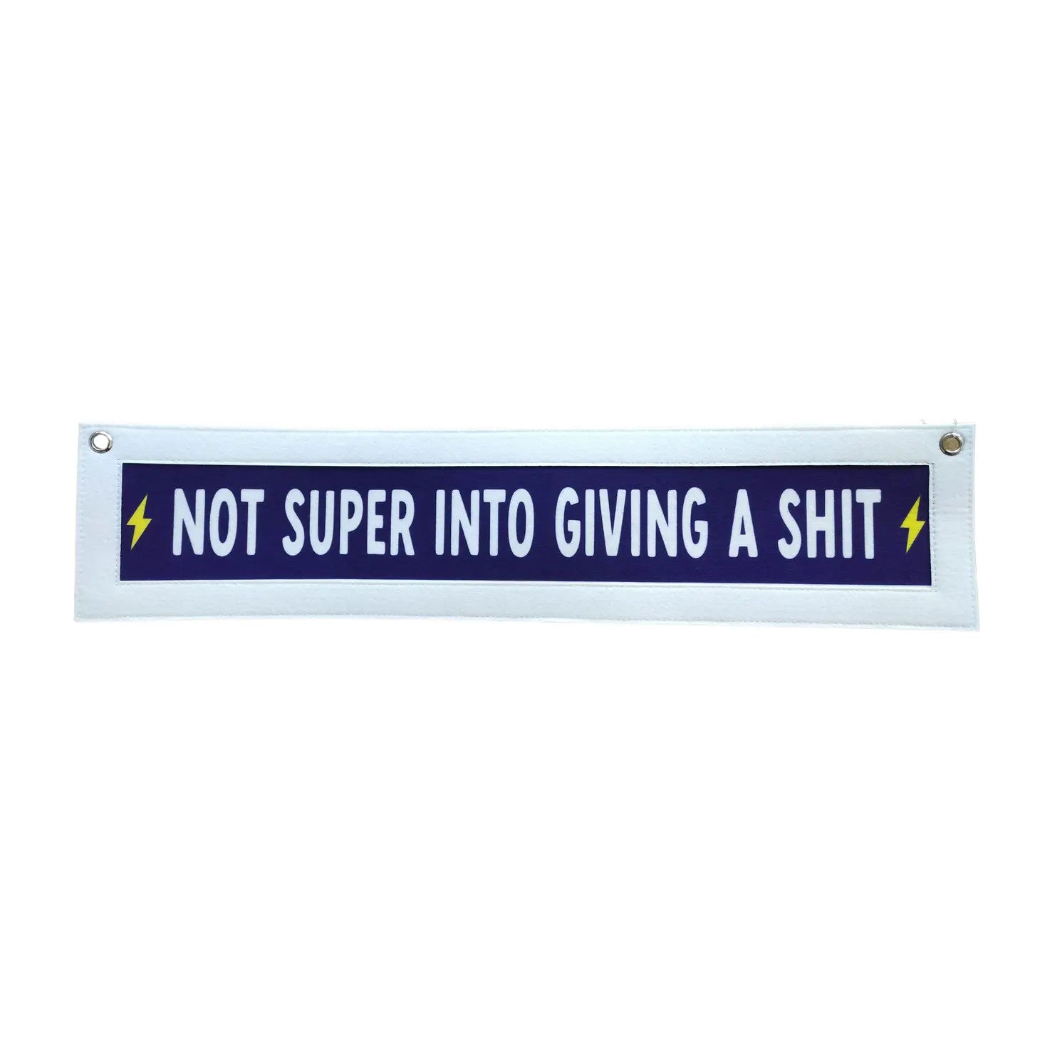 Not Super Into Giving A Shit Banner - Darkside Records