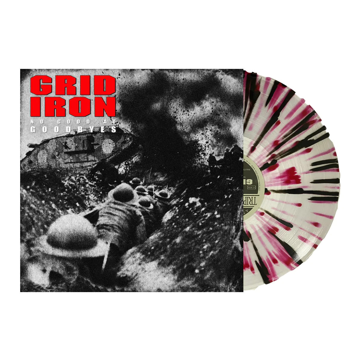 Gridiron- No Good At Goodbyes (Clear w/Red & Black Splatter) - Darkside Records
