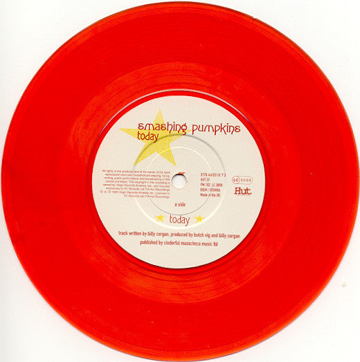 Smashing Pumpkins- Today / Apathy's Last Kiss (UK Press) (Red) - Darkside Records