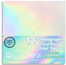 Vinyl Supply Co. Holographic 12" Vinyl Record Outer Sleeves - Pearl Shimmer - 3 Mil - 25 Sleeves