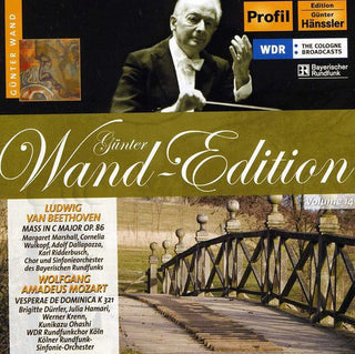 the album cover for Günter Wand - Mass in C Major Op 86 / Vesperae de Dominica K321