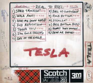 the album cover for Tesla - Real to Reel