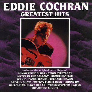 the album cover for Eddie Cochran - Greatest Hits