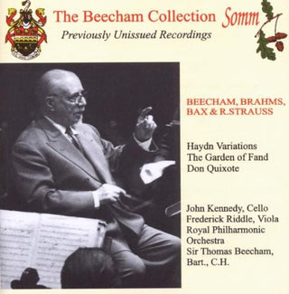 the album cover for SIR THOMAS BEECHAM - Beecham Brahms Bax & Strauss