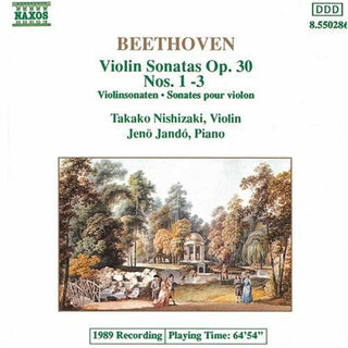 the album cover for TAKAKO NISHIZAKI - Violin Sonatas Opus 30 1-3