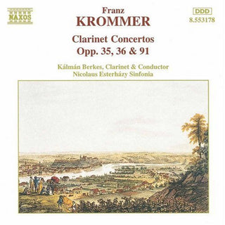 the album cover for F. KROMMER - Clarinet Concertos