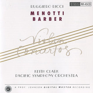 the album cover for RUGGIERO RICCI - Violin Concertos