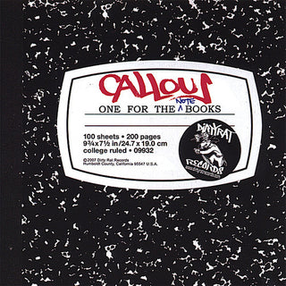 the album cover for Callous - One for the Notebooks