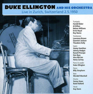 the album cover for Duke Ellington & His Orchestra - Live In Zurich,Switzerland 2.5.1950