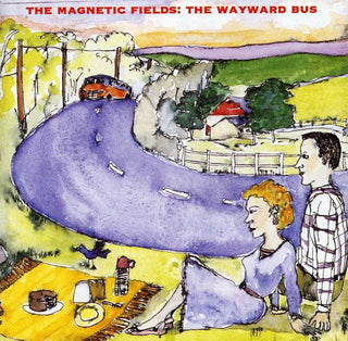 the album cover for The Magnetic Fields - Wayward Bus & Distant Plastic Trees