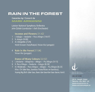 the album cover for John Zoltek - Rain in the Forest