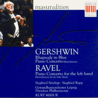 the album cover for G. Gershwin - Rhapsody in Blue / Piano Concerto