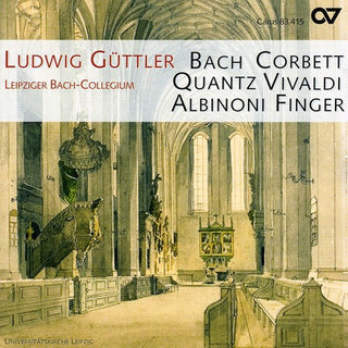 the album cover for Bach/Vivaldi/Finger - Ludwig Guttler Plays Bach Vivaldi Finger