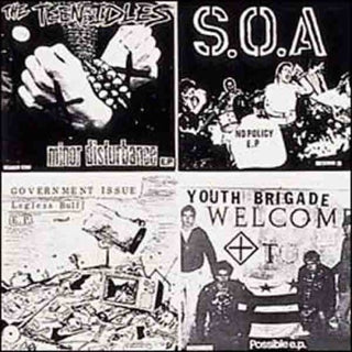 the album cover for Four Old Seven Inches - Four Old Seven Inches / Var