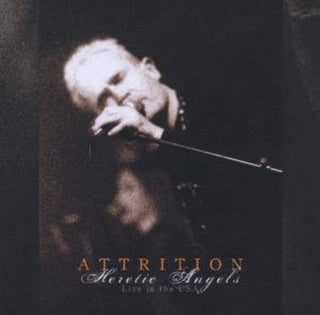 the album cover for Attrtion - Heretic Angels Live in the USA