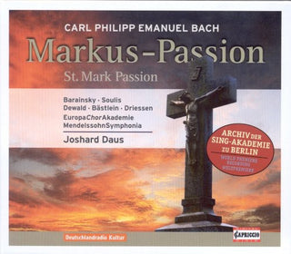 the album cover for Joshard Daus - St Mark Passion