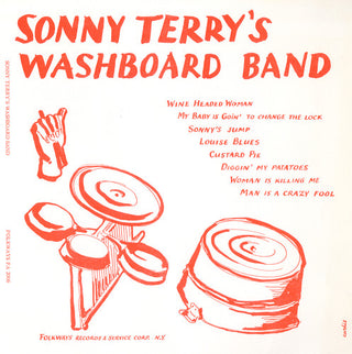 the album cover for Sonny Terry - Sonny Terry's Washboard Band