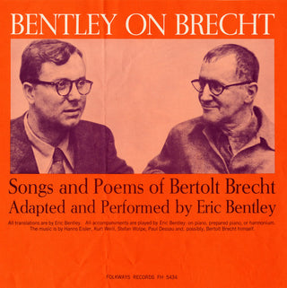 the album cover for Eric Bentley - Bentley on Brecht: Songs & Poems of Bertolt Brecht