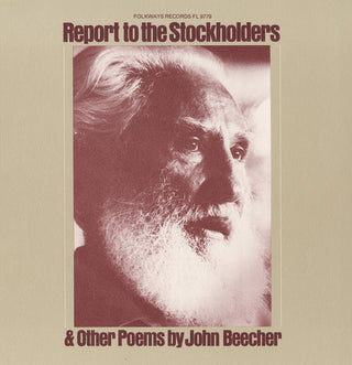 the album cover for John Beecher - Report to the Stockholders: Poems By John Beecher