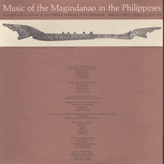 the album cover for Music Of The Magindanao In The Philippines - Magindanao Philippines 1 & 2 / Various