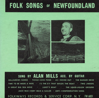 the album cover for Alan Mills - Folk Songs of Newfoundland