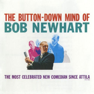 the album cover for Bob Newhart - The Button Down Mind Of Bob Newhart