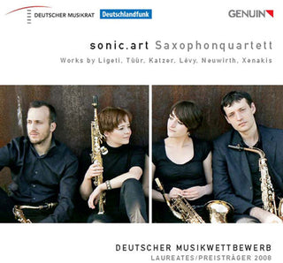 the album cover for Sonic Art Saxophone Quartet - Sonic Art Performing Ligeti Tuur Katzer Levy