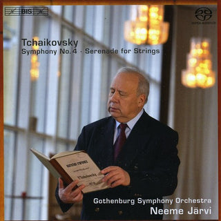the album cover for Gothenburg Symphony Orchestra - Symphony 4 / Serenade for Strings / Elegy