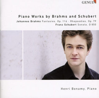 the album cover for Henri Bonamy - Piano Works By Brahms & Schubert