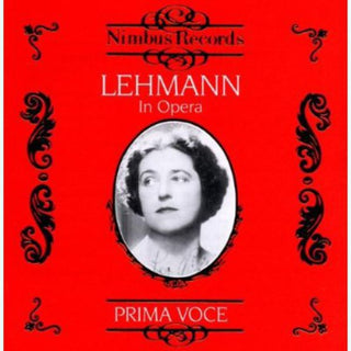 the album cover for LOTTE LEHMANN - In Opera 1