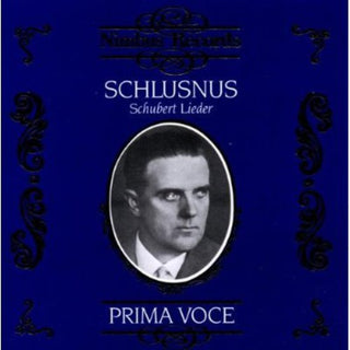 the album cover for HEINRICH SCHLUSNUS - Sings Schubert Lieder