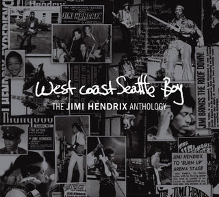 the album cover for Jimi Hendrix - West Coast Seattle Boy: The Jimi Hendrix Anthology