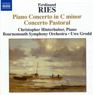 the album cover for Christopher Hinterhuber - Ries 4: Piano Concertos: Piano Cto in C minor
